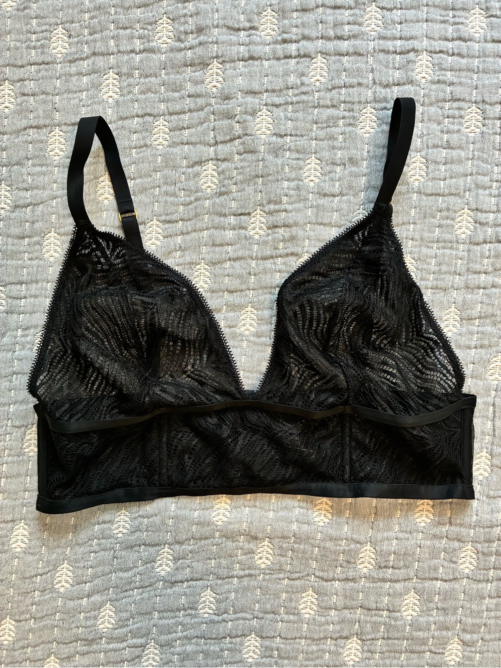 Victoria's Secret Black Sheer Lace Triangle Bralette